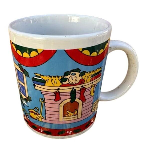 Unbranded Other - Vintage Christmas holiday scene ceramic coffee mug
